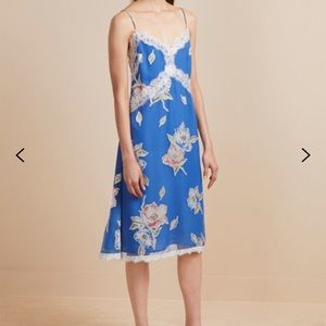 French Connection blue strappy slip dress
